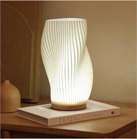 UYKKE BEDSIDE LAMP WITH WOODBASE 8.5X4IN