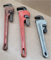 3 Pcs Pipe Wrenches
