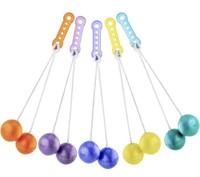 BOXOB 6 PAIRS OF CLACKER BALLS (MULTICOLOUR) 6.9