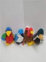 4 Beanie Baby Birds