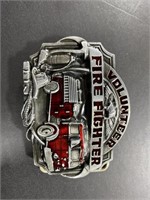 BELT BUCKLE VOLUNTEER FIRE FIGHTER