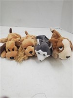 4 Beanie Baby Dogs