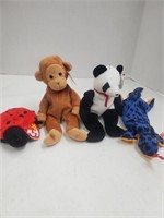 4 Beanie Babies