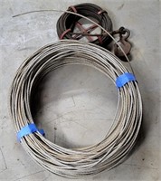 2 Rolls Of Steel Cable W/Hook