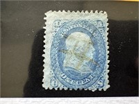 #63A RARE ULTRA COLOR SIGNED ON REV NICE STAMP