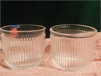 2ct Ribbed Candle Holders 4"