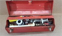 Vintage Metal Tool Box W/ Plumbing Supplies