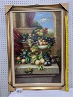 48x29 oil on canvas fruit painting