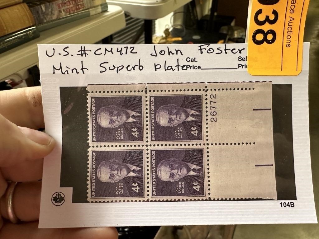 CM472 JOHN FOSTER STAMP BLOCK