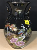Black Peacock Japan Vase