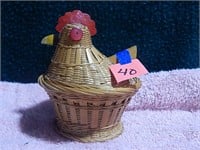 5" x 5" Wicker Chicken Basket