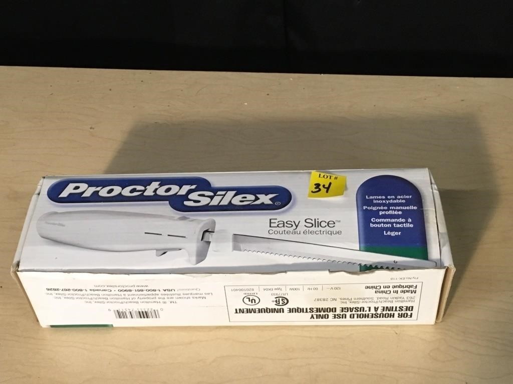 Proctor Silex Electric Knife New