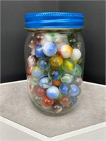 Vtg Miracle Whip Jar Filled w/ Marbles