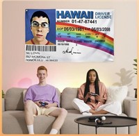 FUNNY MCLOVIN ID FLAG FAKE DRIVER LICENSE,3X5 FT