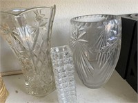 CUT GLASS VASES