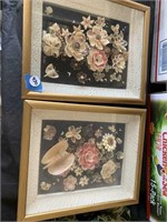 GOLD FRAMED SHELL PICTURES