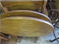 oak tv trays