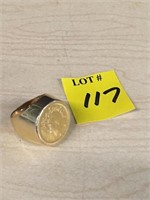 Coin Ring Sz 4.5 unmarked