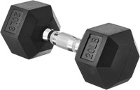 Rubber Exercise & Fitness Hex Dumbbell Pair 20lbs