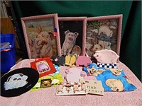 Box of Various Pig Collectibles