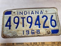 Indiana 1968 license plate