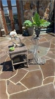 Plant stand, table and decor pcs