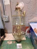 crystal/metal swag lamp (nice)