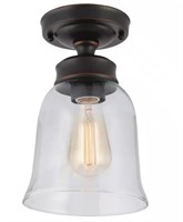 Hampton Bay MATILDA 7" 1-Light Fixture wBell Shade