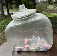 Pennant Salted Peanuts Glass Countertop Jar