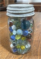 Good House Keepers Mason Jar w Marbles