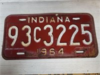 Indiana 1964 license plate