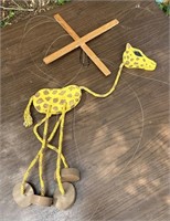 Wooden Giraffe Puppet Marionette Toy