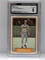 1982 Topps #176 Cal Ripken Jr Rookie Graded 8