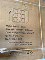 Metal 9 Door Locker  White