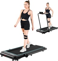 LIJIUJIA 2 in 1 Desk Treadmill  2.25HP  Black