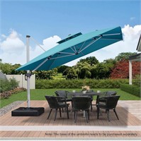 PURPLE LEAF 12' Square Patio Umbrella  AQUA