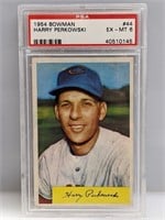 1954 Bowman PSA 6 #44 Harry Perkowski Redlegs