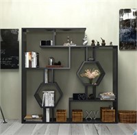 $178 MICOZY Geometric Black Bookcase