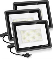 3 Pack 100W LED Flood Lights - IP66, 5000K