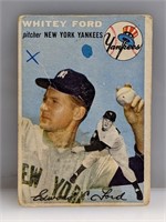 1954 Topps #37 Whitey Ford Yankees HOF with X