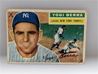 1956 Topps #110 Yogi Berra Yankees HOF with X