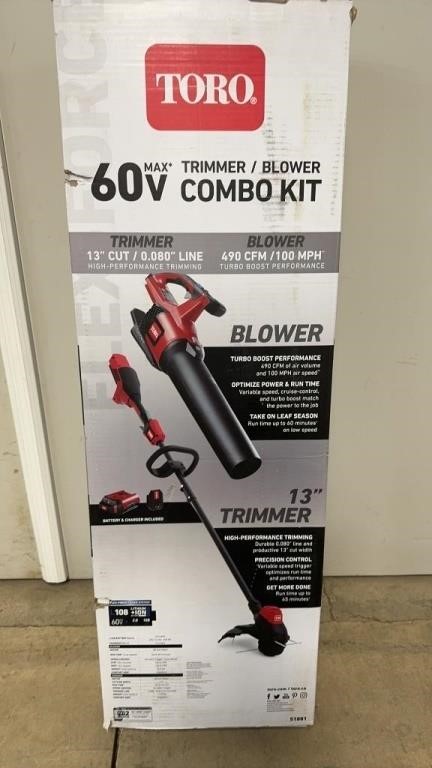 Toro 60V Trimmer/Blower Combo Kit
