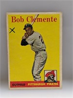 1958 Topps #52 Roberto Clemente Pirates HOF W X