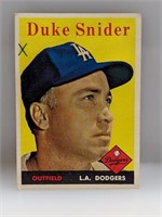 1958 Topps #88 Duke Snider Dodgers HOF with X