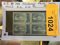 #744 NATIONAL PARKS ISSUE MINT OG NH