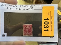 #707 STAMP BLOCK WASHINGTON OG NH