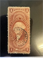 1862 $1 CIVIL WAR REVENUE STAMP