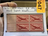 5C AIRMAIL AIR MAIL STAMP BLOCK