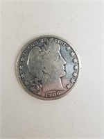 Silver Barber Half Dollar 1906