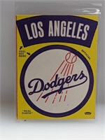 1968 Fleer Real Cloth Patches Los Angeles Dodgers
